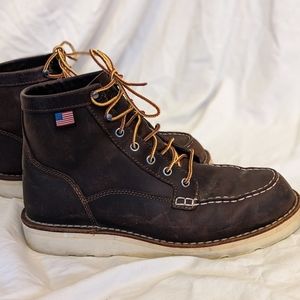 Danner Bull Run Moc Toe wedge work boots men's 9.5